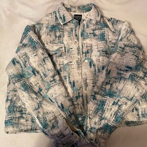 Grey, Black, Blue, and White heavy duty fashionable jacket